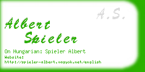 albert spieler business card